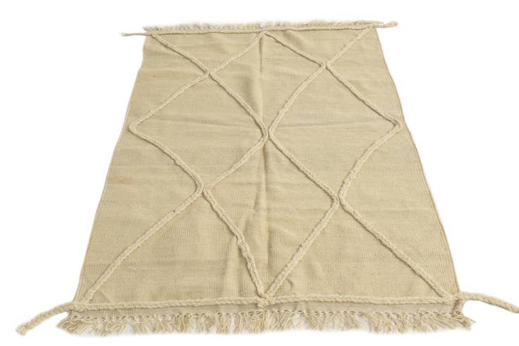 Detail image of 3' 3 x 5' 2 Hand Woven Moroccan Wool Rug