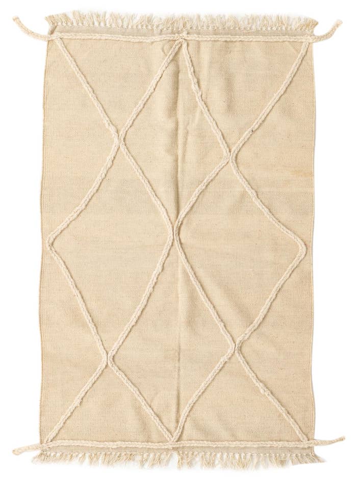 Detail image of 3' 3 x 5' 2 Hand Woven Moroccan Wool Rug