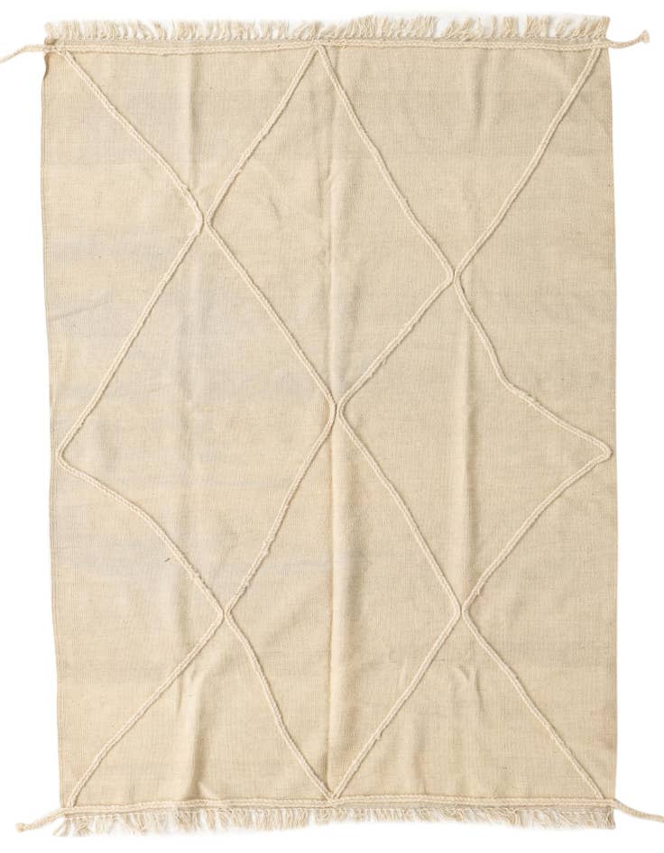 Detail image of 4' 9 x 8' 9 Hand Woven Moroccan Wool Rug