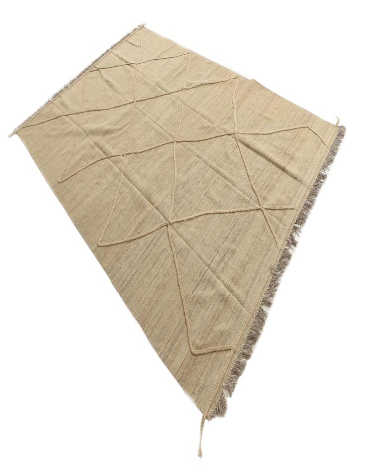 Detail image of 6' 7 x 9' 9  Hand Knotted Moroccan Wool Rug