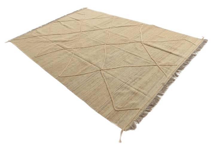 Detail image of 6' 7 x 9' 9 Hand Knotted Moroccan Wool Rug