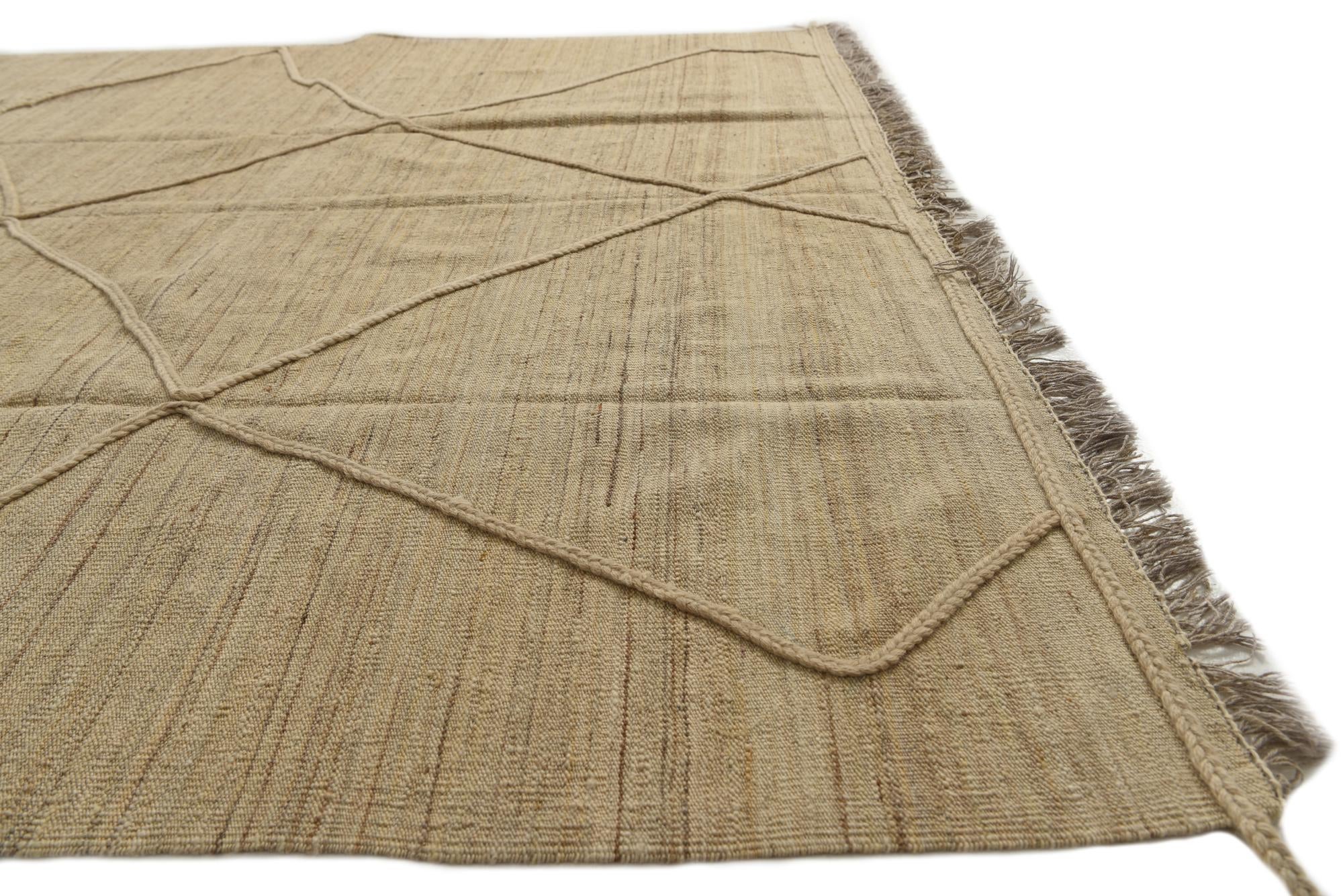 6' 7 x 9' 9 Hand Knotted Moroccan Wool Rug