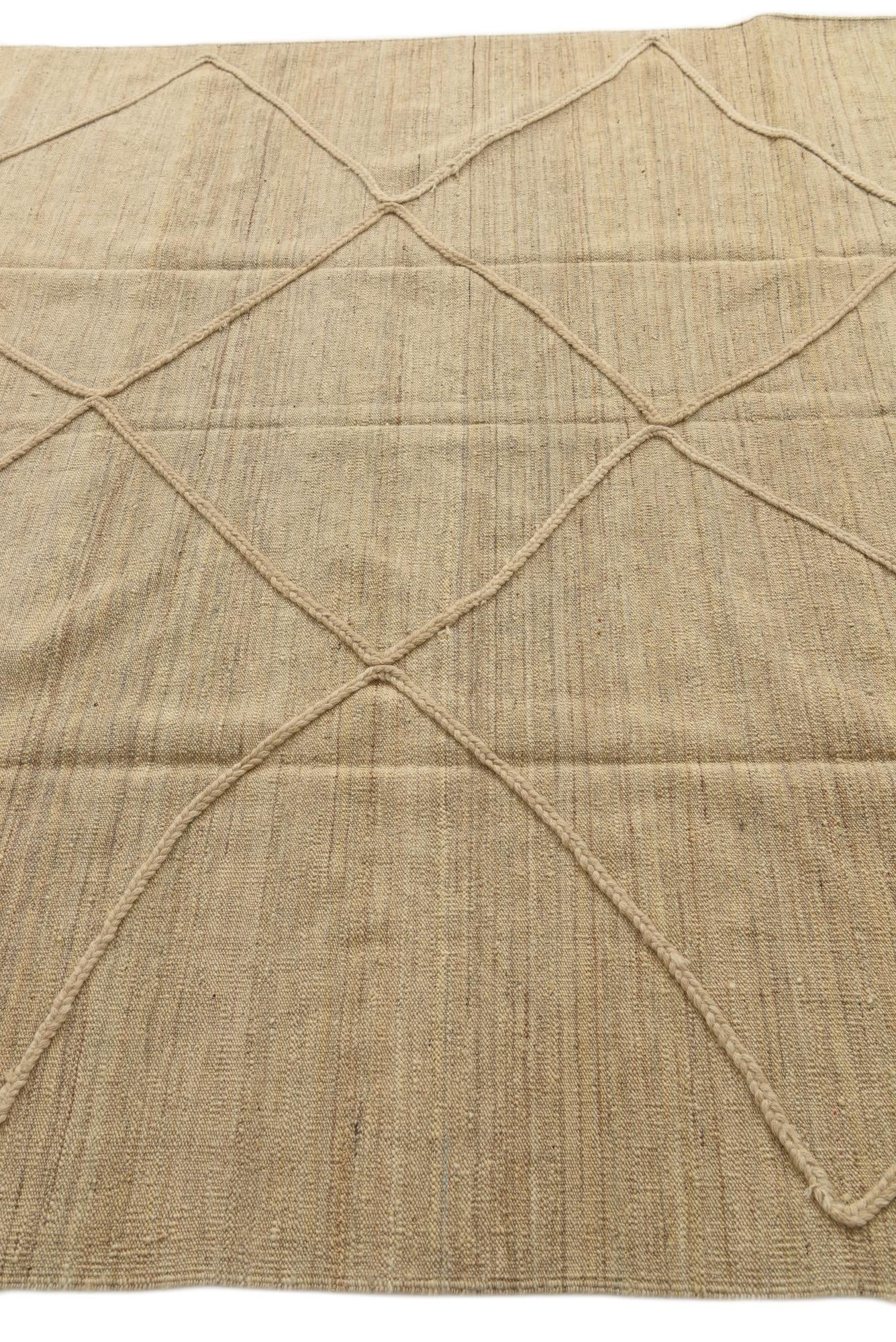 6' 7 x 9' 9 Hand Knotted Moroccan Wool Rug