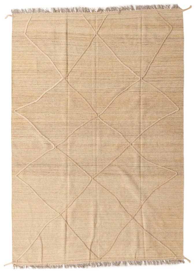 Detail image of 6' 7 x 9' 9 Hand Knotted Moroccan Wool Rug