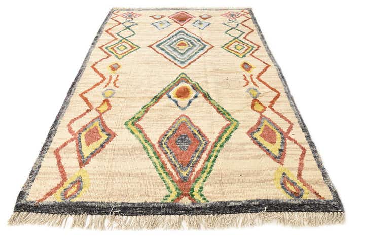 5' 11 x 9' Hand Knotted Moroccan Wool Rug