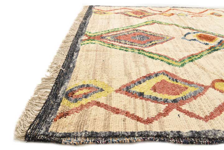 5' 11 x 9' Hand Knotted Moroccan Wool Rug