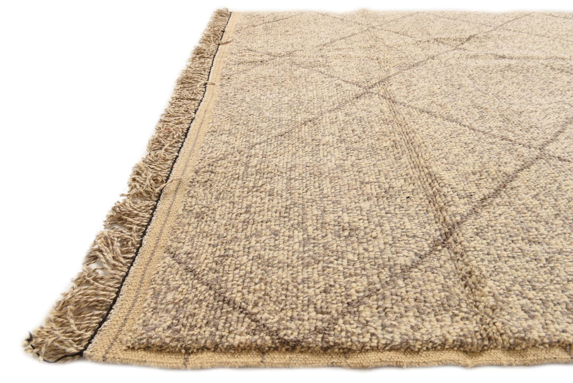 6' 2 x 9' 3 Hand Knotted Moroccan Wool Rug