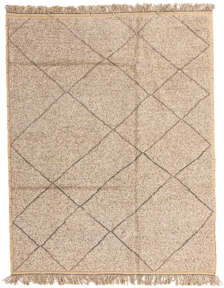 Detail image of 6' 2 x 9' 3 Hand Knotted Moroccan Wool Rug