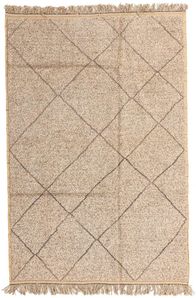 6' 2 x 9' 3 Hand Knotted Moroccan Wool Rug