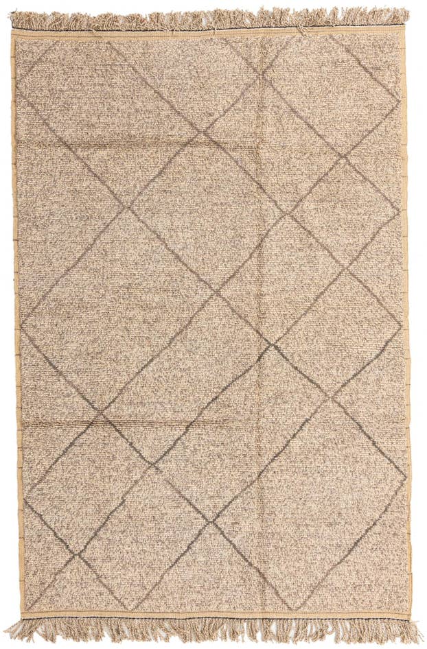 Detail image of 6' 2 x 9' 3 Hand Knotted Moroccan Wool Rug