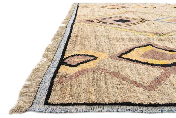 Detail image of 9' 10 x 14' 10 Hand Knotted Moroccan Wool Rug