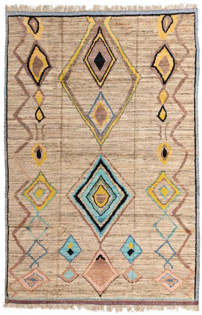 9' 10 x 14' 10 Hand Knotted Moroccan Wool Rug