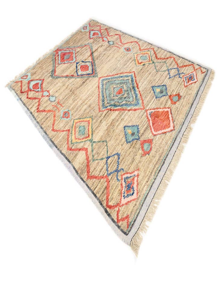 Detail image of 8' x 10' 8  Hand Knotted Moroccan Wool Rug