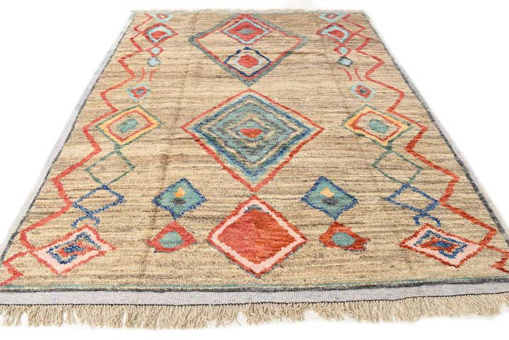 8' x 10' 8 Hand Knotted Moroccan Wool Rug