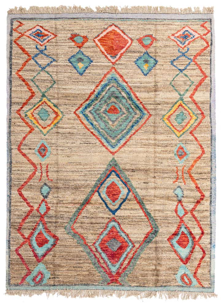 8' x 10' 8 Hand Knotted Moroccan Wool Rug