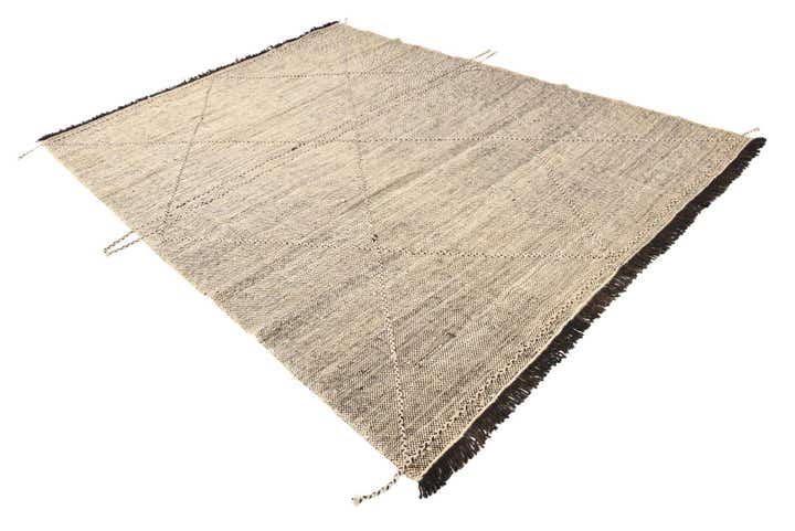 7' x 9' 5 Hand Knotted Moroccan Wool Rug