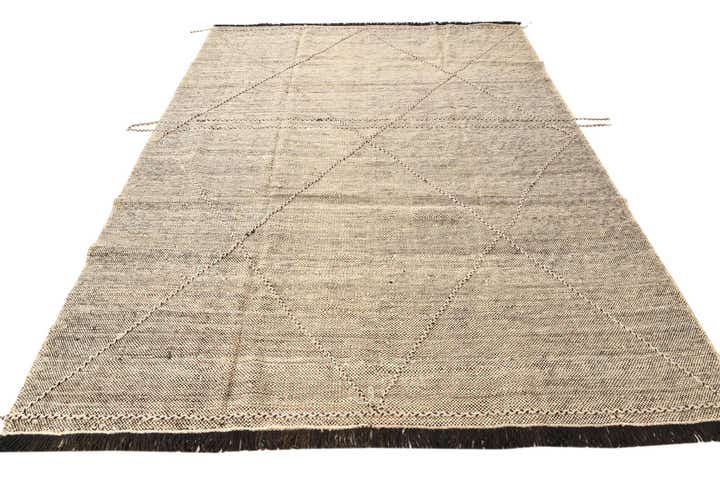 7' x 9' 5 Hand Knotted Moroccan Wool Rug