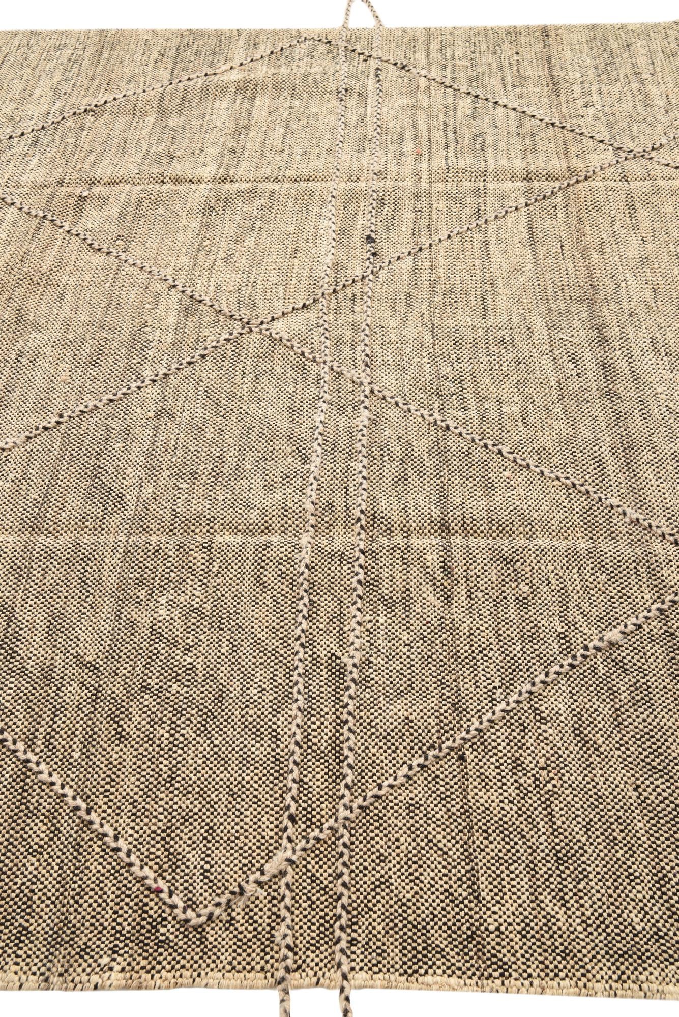 7' x 9' 5 Hand Knotted Moroccan Wool Rug