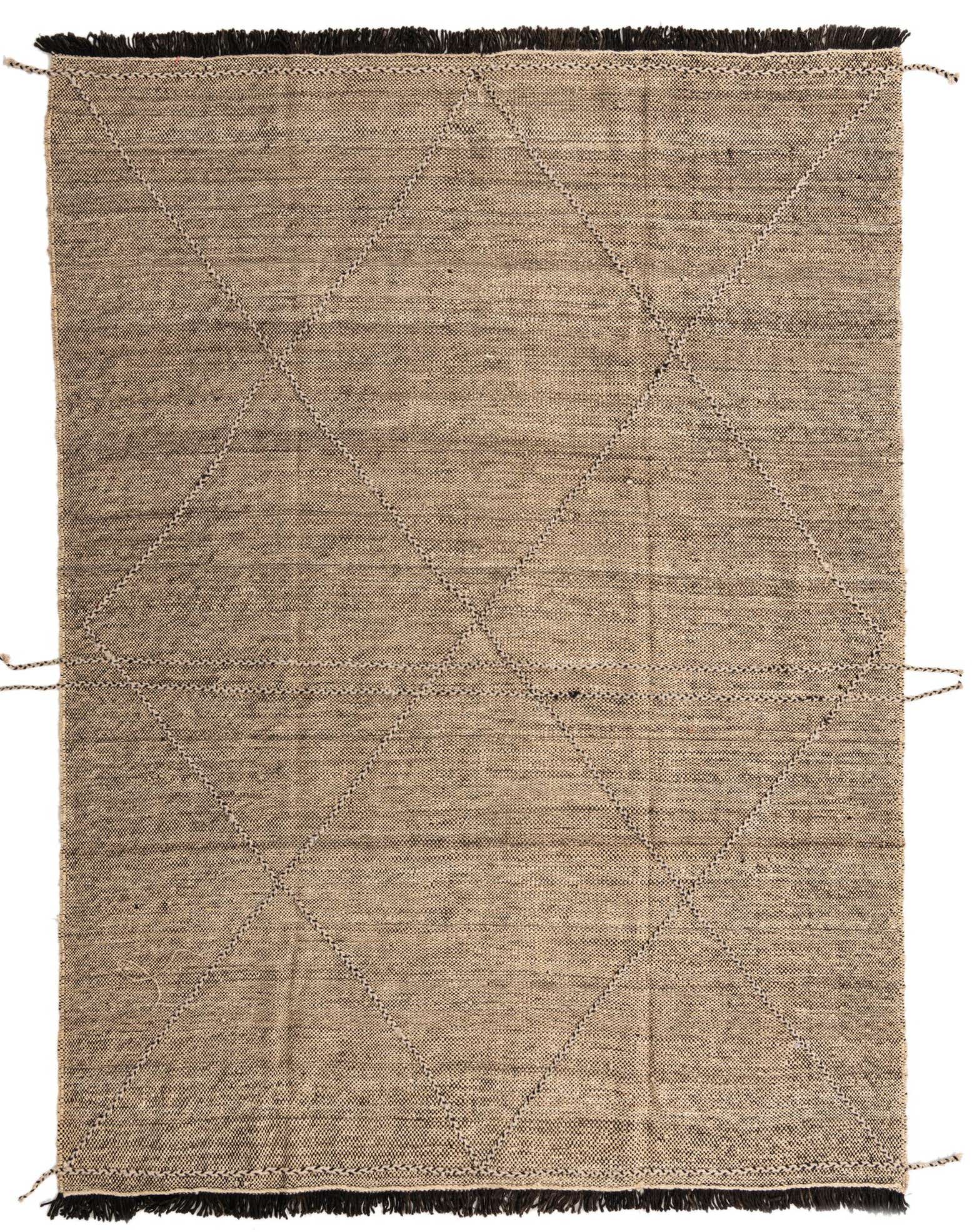 7' x 9' 5 Hand Knotted Moroccan Wool Rug