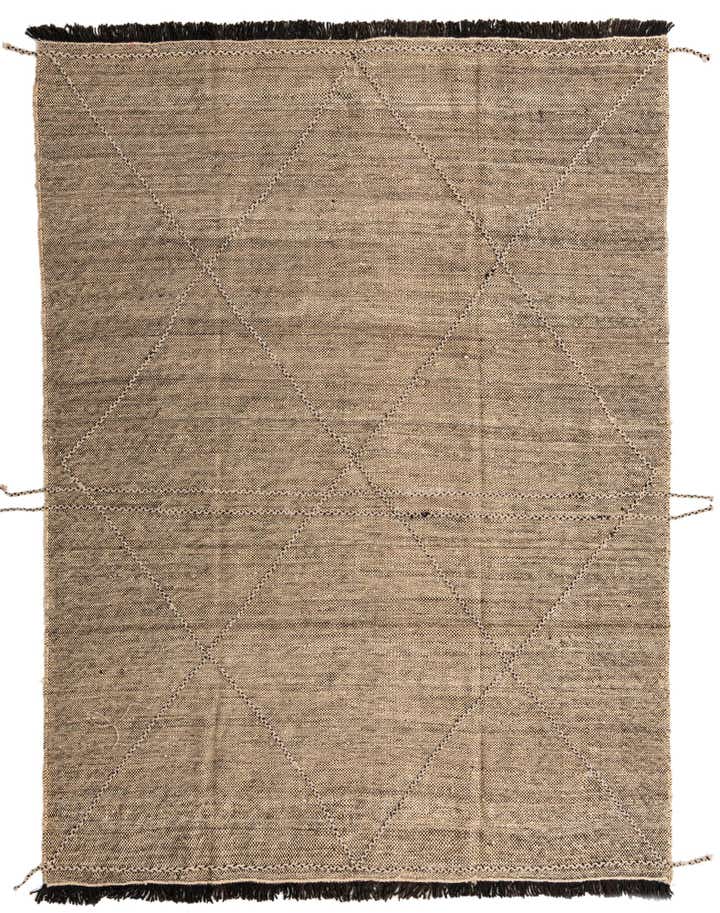 7' x 9' 5 Hand Knotted Moroccan Wool Rug