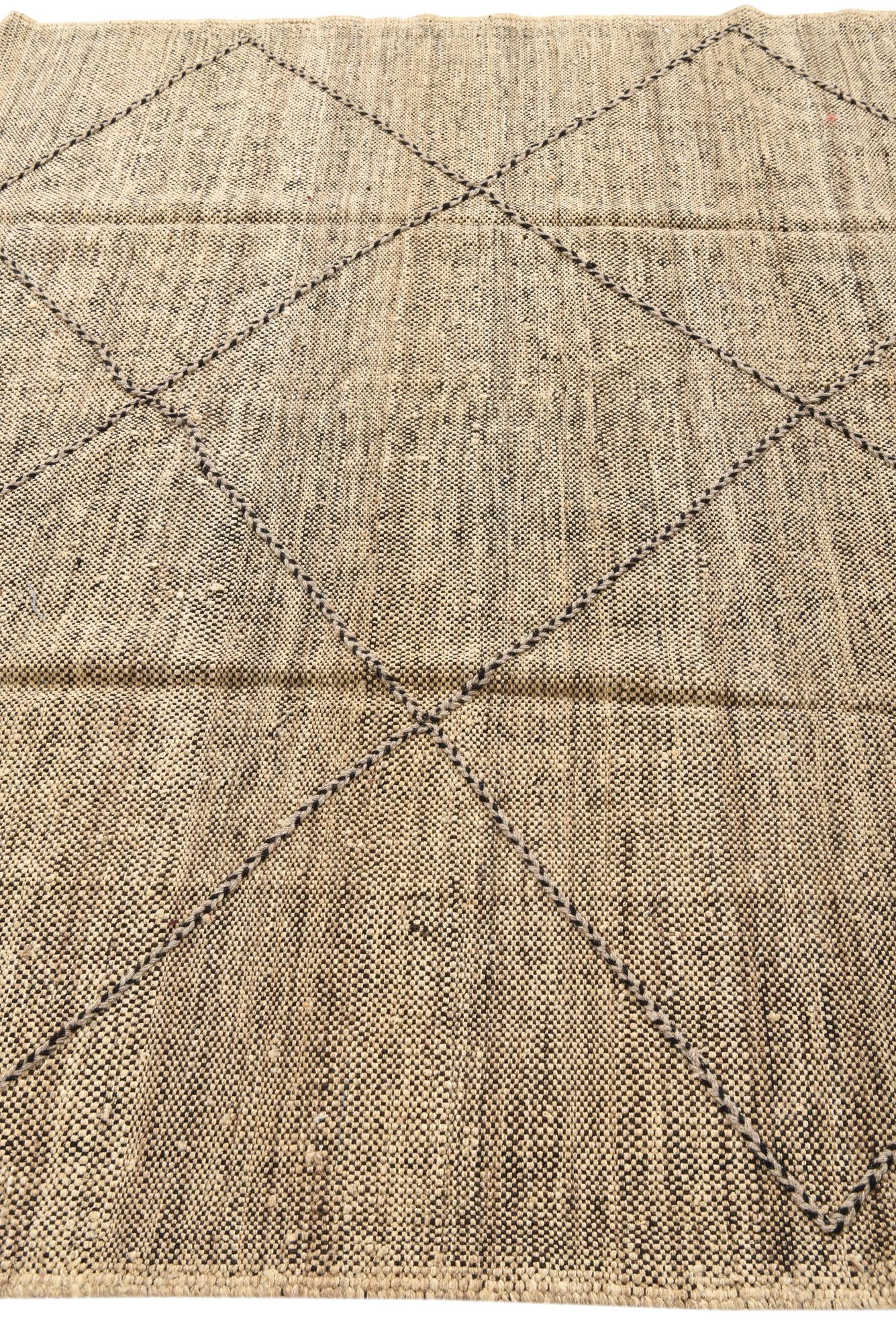 6' 10 x 9' 3 Hand Knotted Moroccan Wool Rug