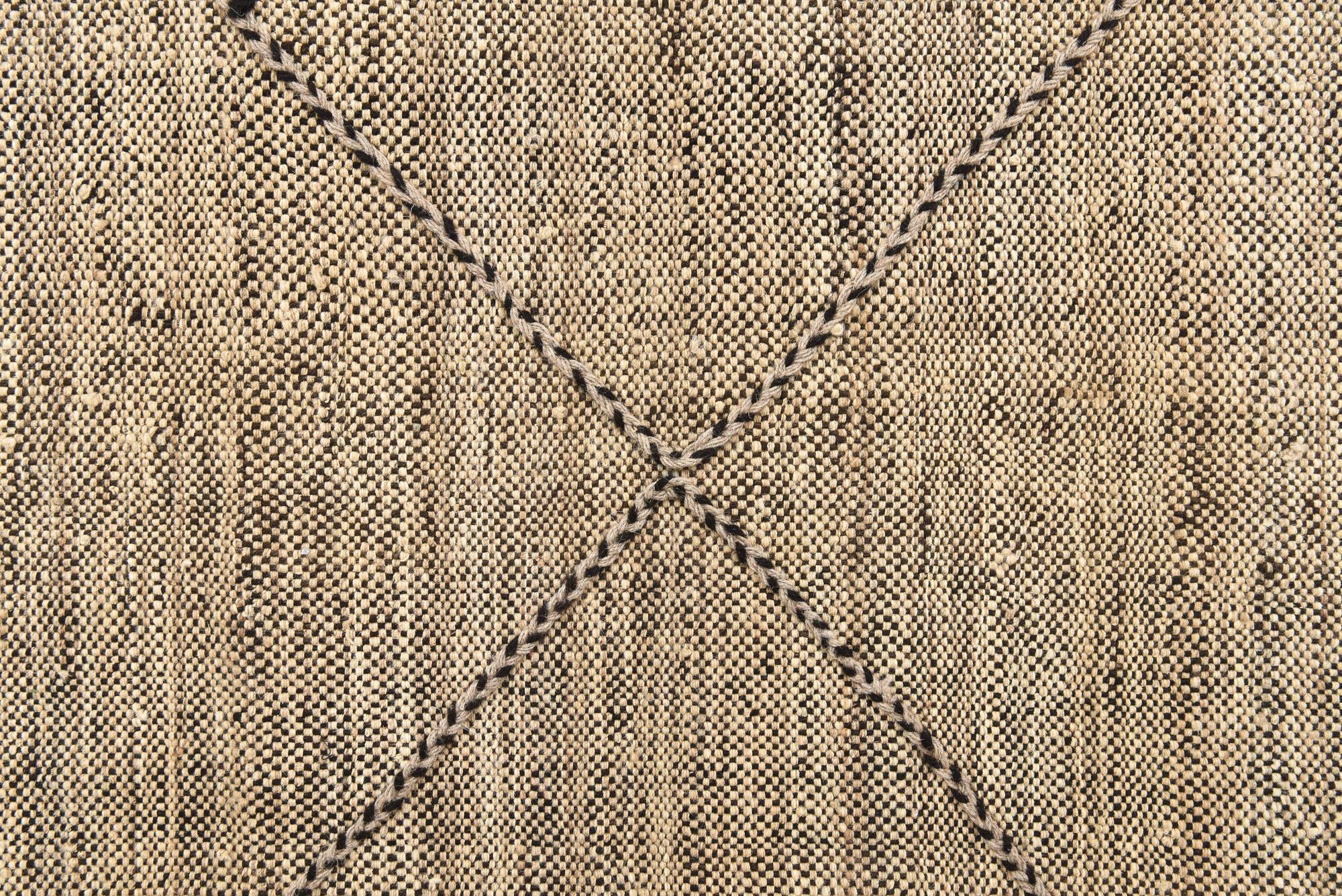 6' 10 x 9' 3 Hand Knotted Moroccan Wool Rug