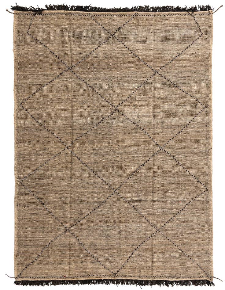 Detail image of 6' 10 x 9' 3 Hand Knotted Moroccan Wool Rug