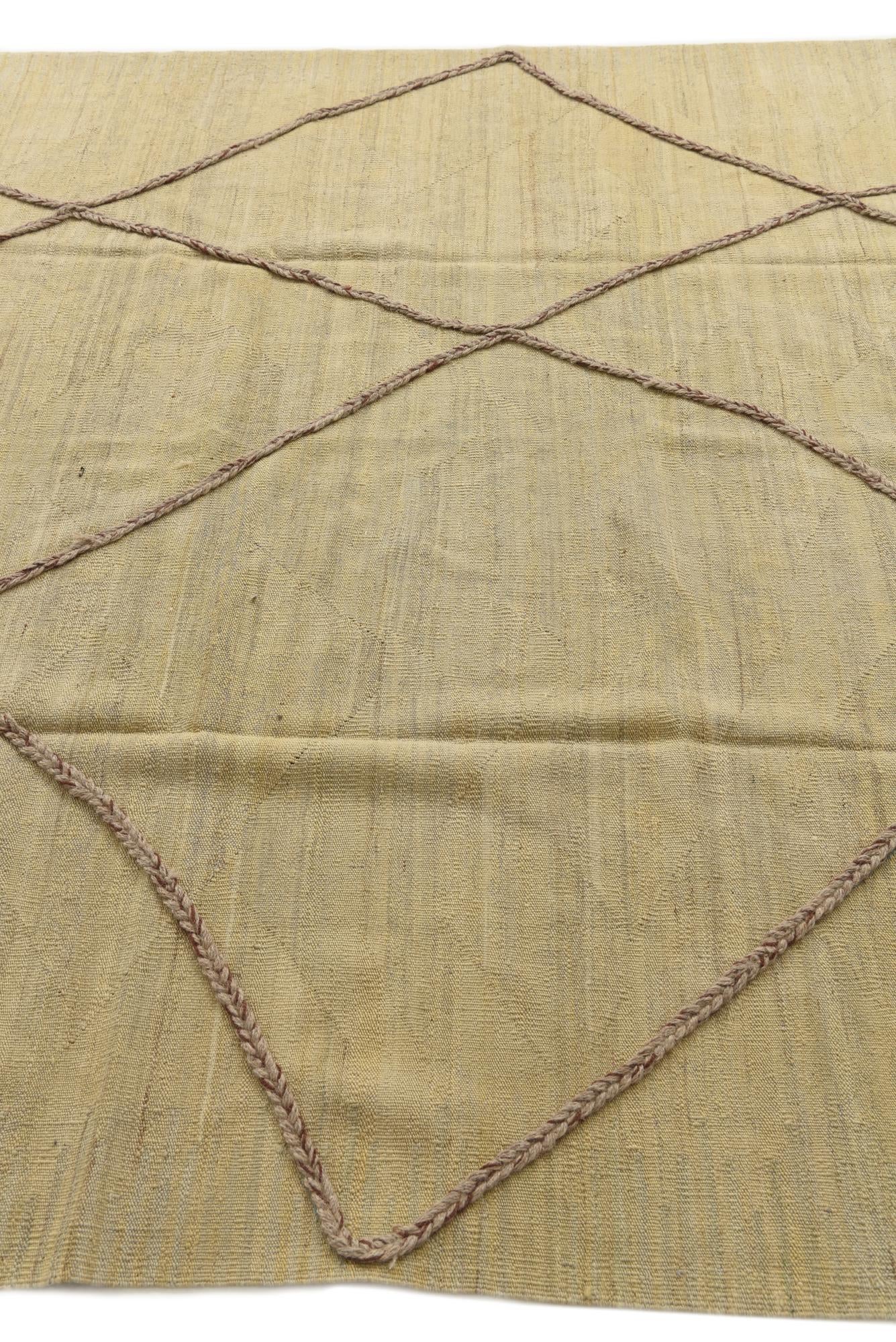 6' 9 x 9' 8 Hand Knotted Moroccan Wool Rug