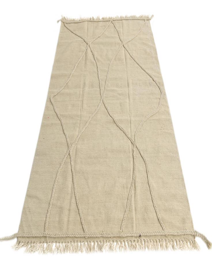 Detail image of 4' 2 x 6' 1  Hand Knotted Moroccan Wool Rug