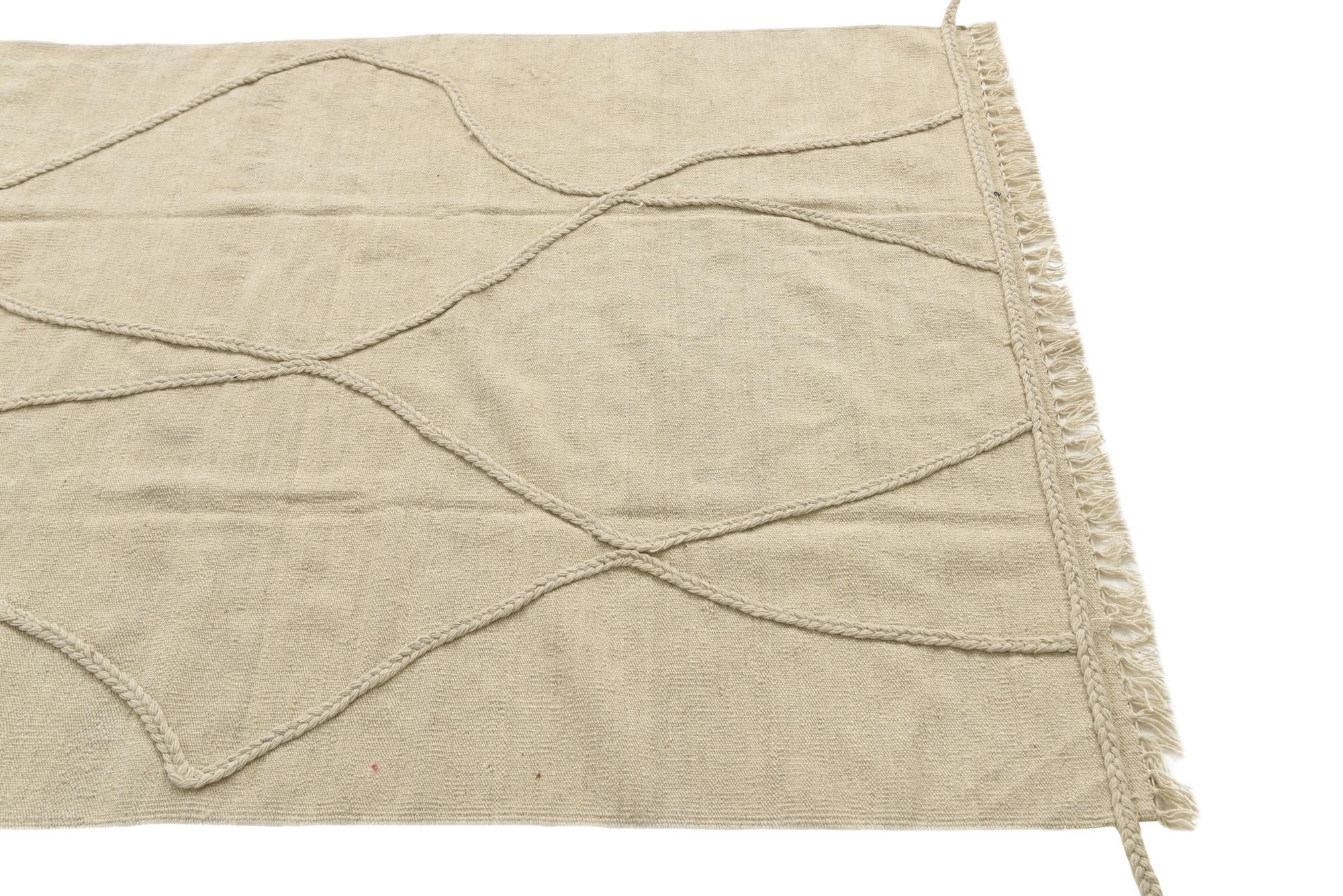 4' 2 x 6' 1 Hand Knotted Moroccan Wool Rug