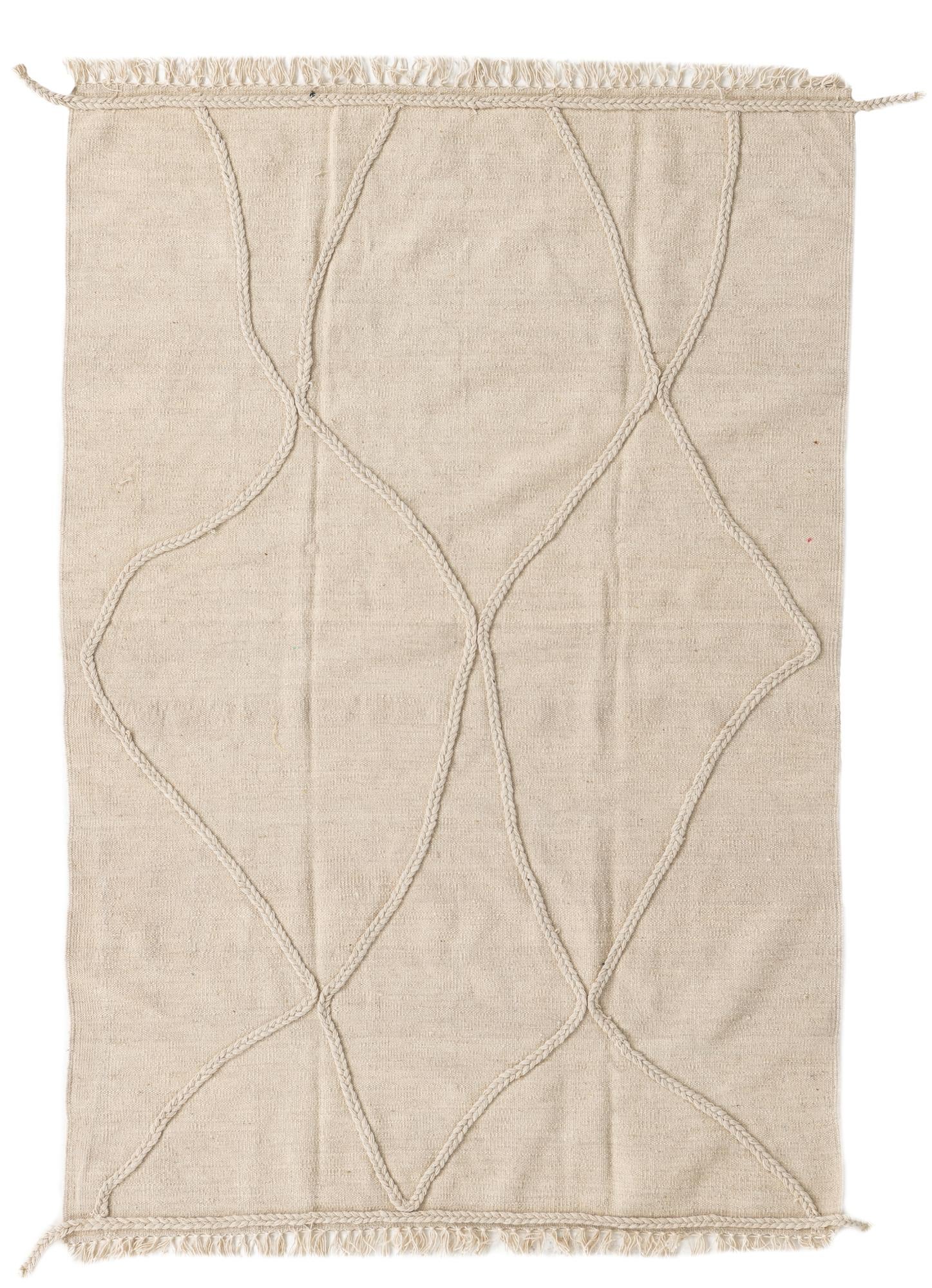 4' 2 x 6' 1 Hand Knotted Moroccan Wool Rug