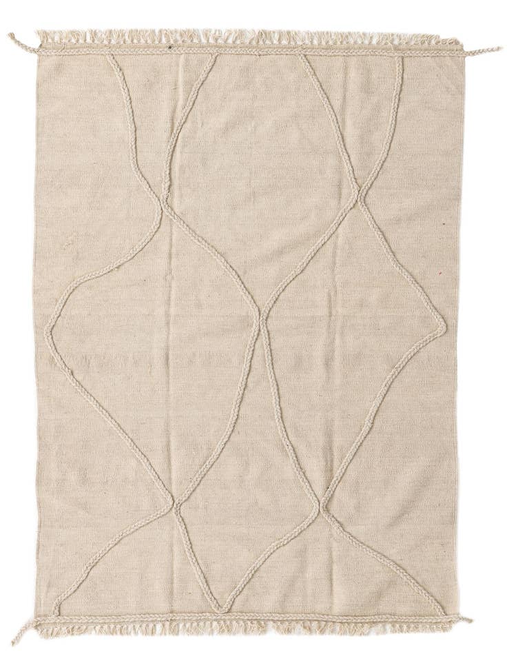 Detail image of 4' 2 x 6' 1 Hand Knotted Moroccan Wool Rug