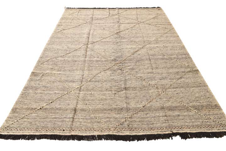 7' x 9' 7 Hand Knotted Moroccan Wool Rug