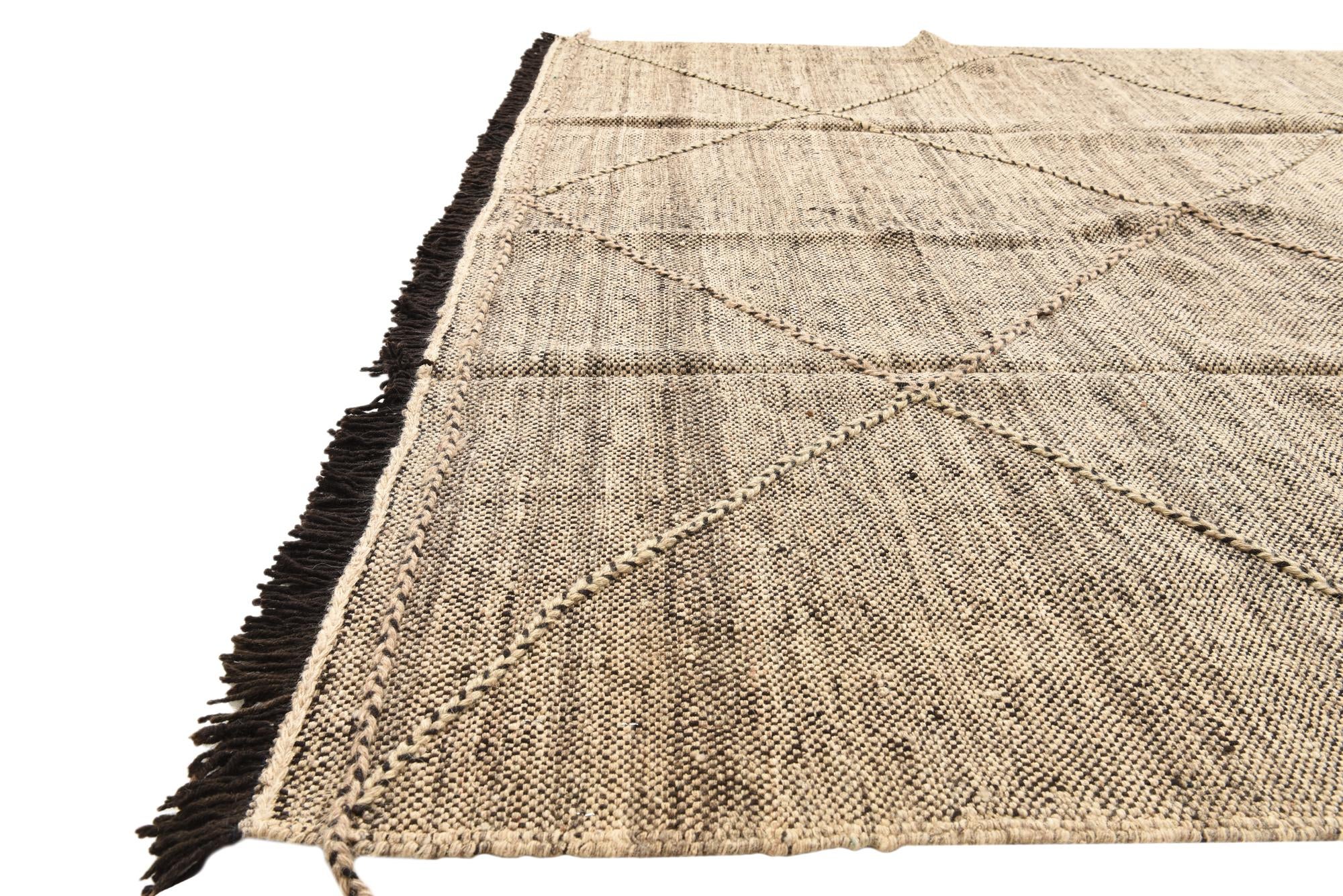 7' x 9' 7 Hand Knotted Moroccan Wool Rug
