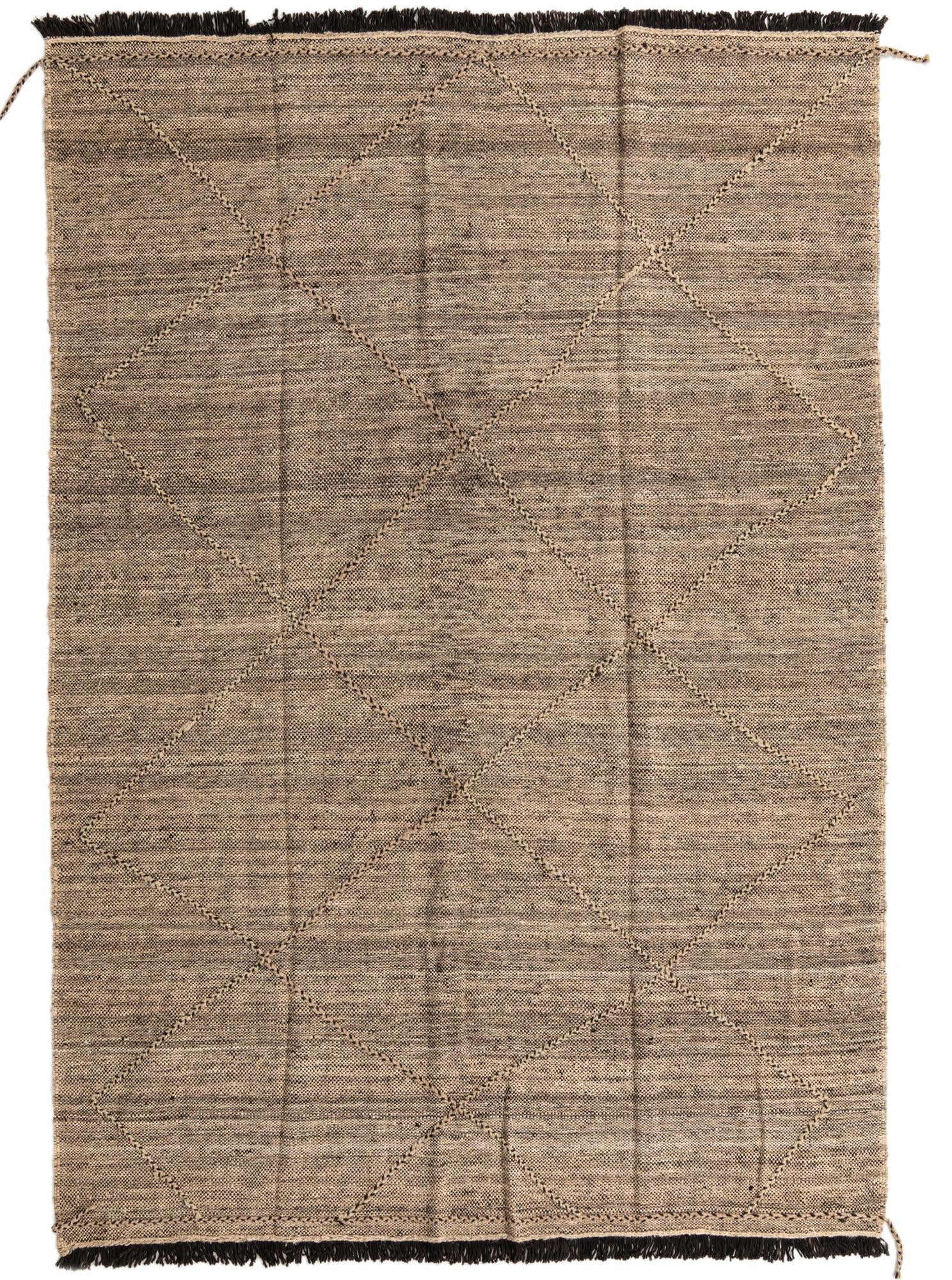 7' x 9' 7 Hand Knotted Moroccan Wool Rug