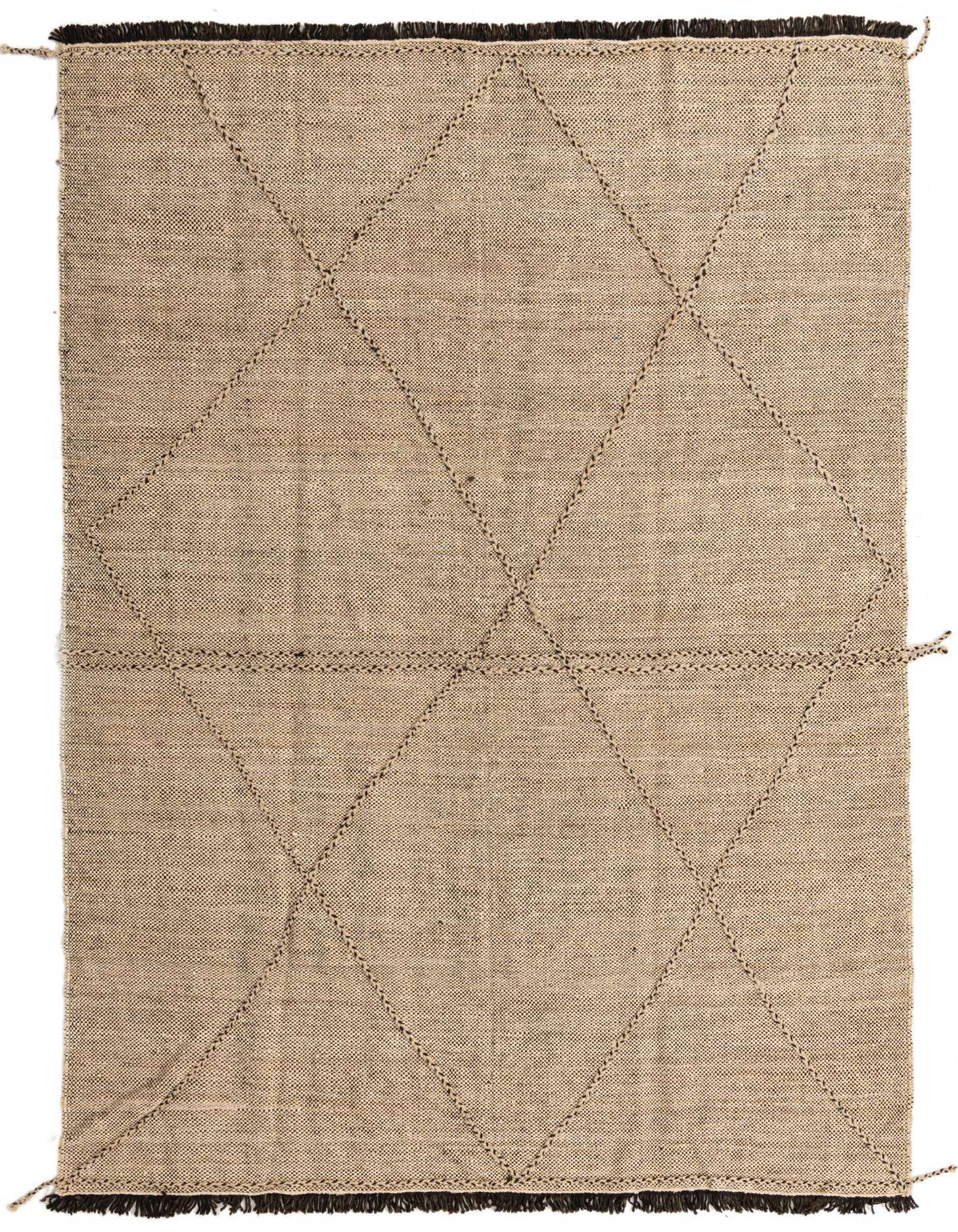 6' 9 x 9' 7 Hand Knotted Moroccan Wool Rug