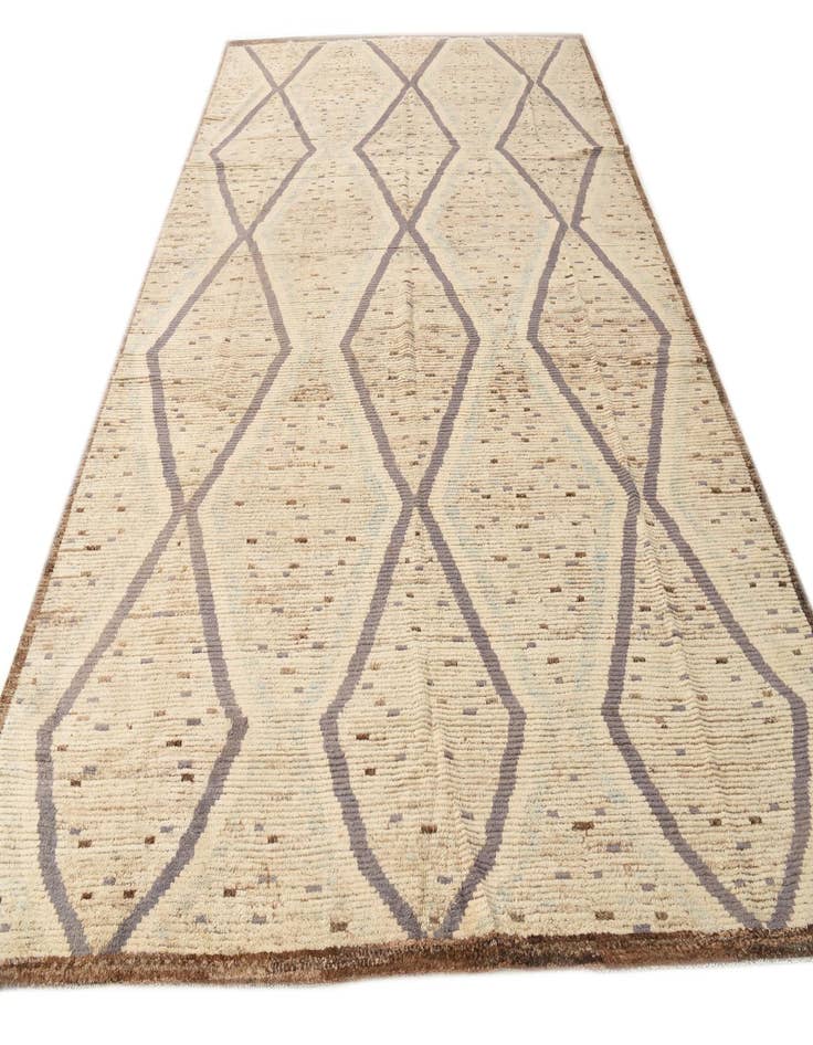 Detail image of 8' 10 x 12' 3  Hand Knotted Moroccan Wool Rug