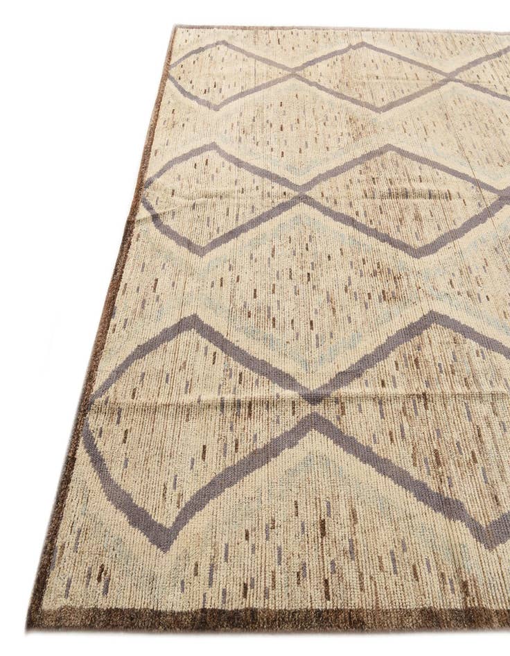 Detail image of 8' 10 x 12' 3  Hand Knotted Moroccan Wool Rug