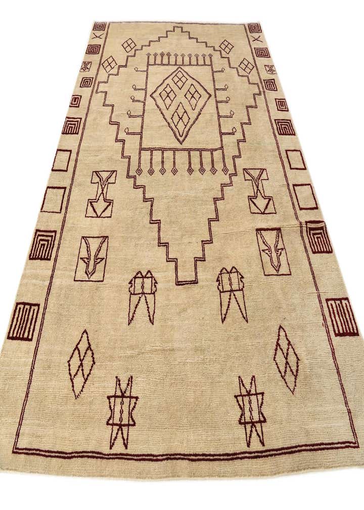 8' x 10' 9 Hand Knotted Moroccan Wool Rug