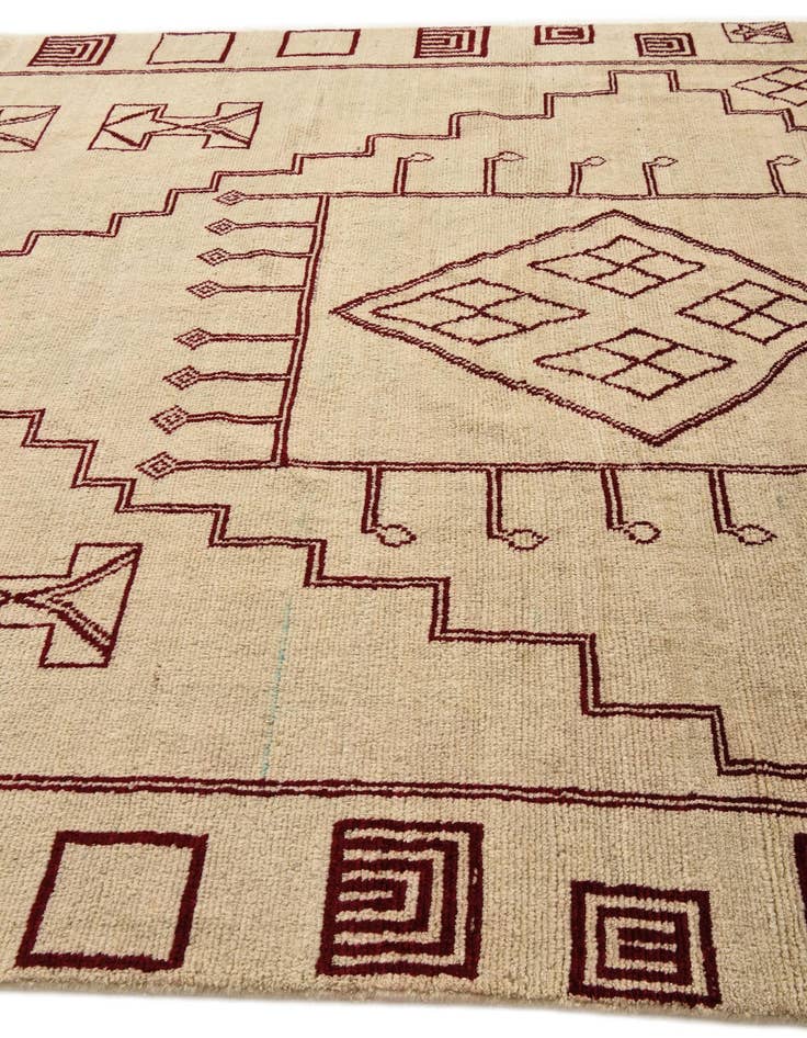 Detail image of 8' x 10' 9  Hand Knotted Moroccan Wool Rug