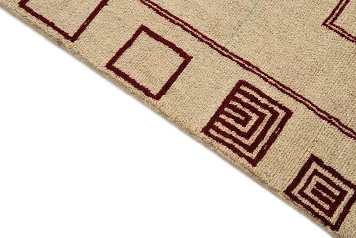 8' x 10' 9 Hand Knotted Moroccan Wool Rug