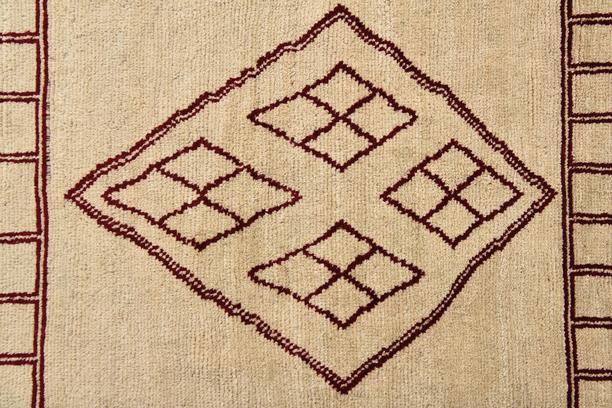 8' x 10' 9 Hand Knotted Moroccan Wool Rug