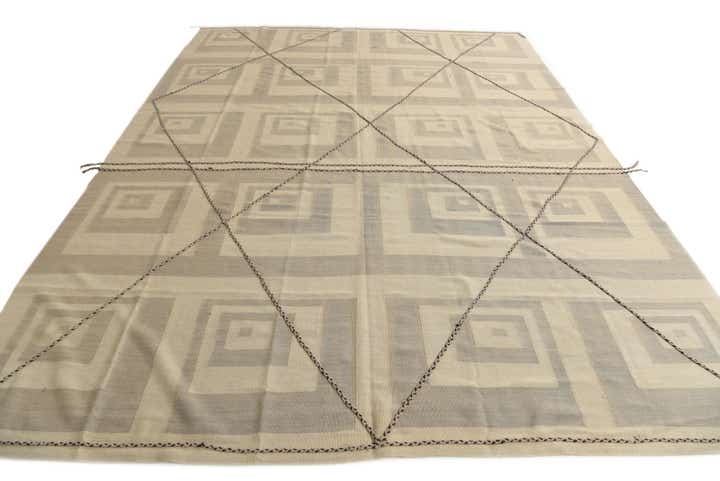 9' 6 x 12' 8 Hand Knotted Moroccan Wool Rug