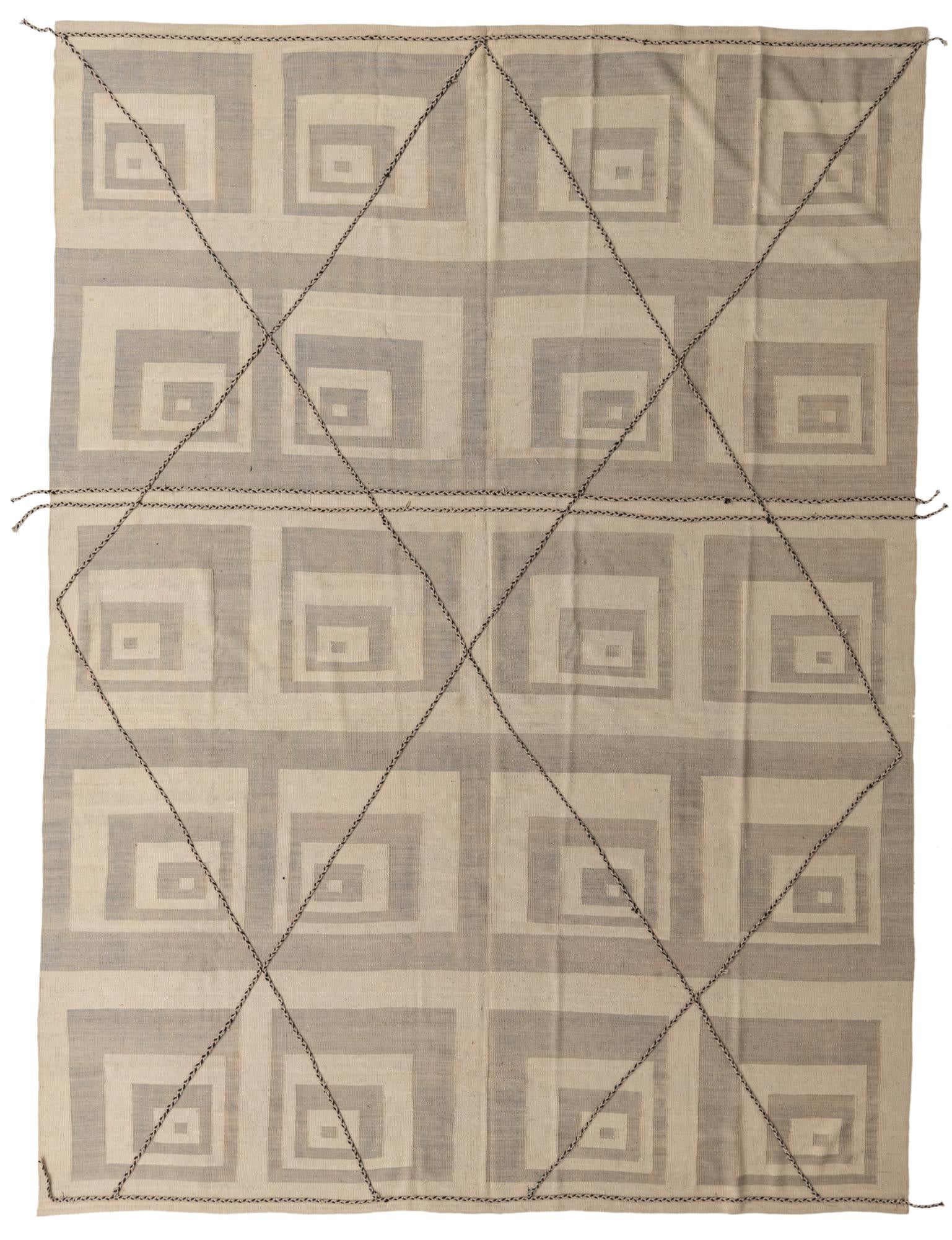 9' 6 x 12' 8 Hand Knotted Moroccan Wool Rug