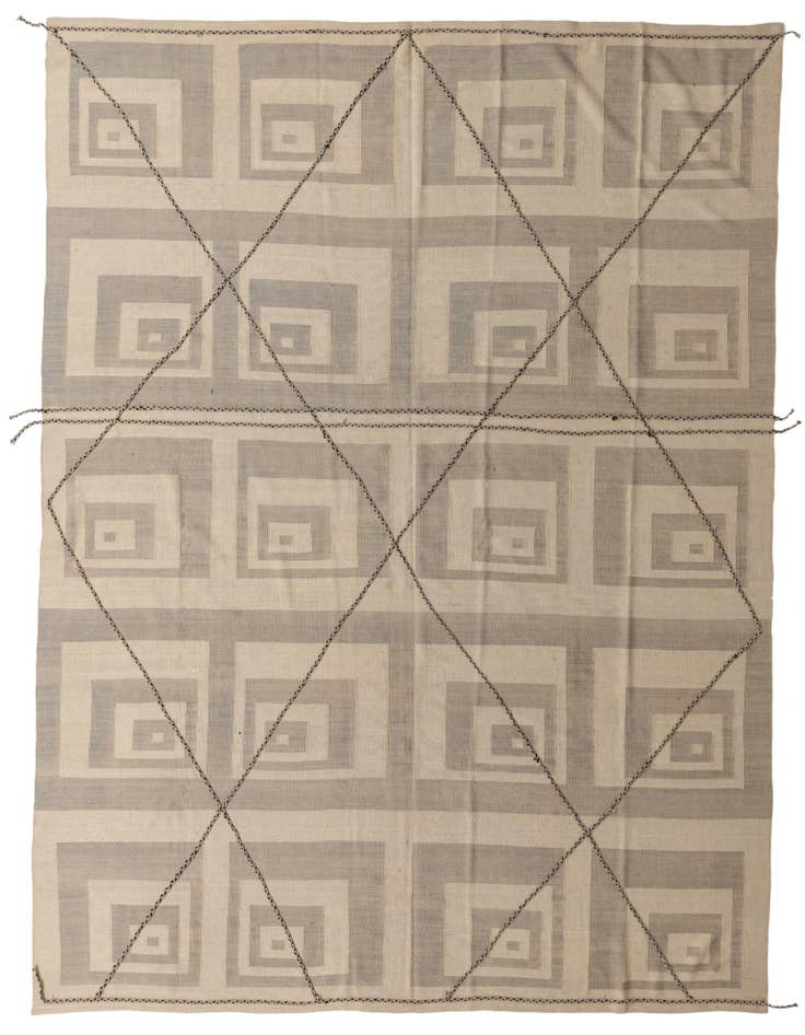 Detail image of 9' 6 x 12' 8 Hand Knotted Moroccan Wool Rug