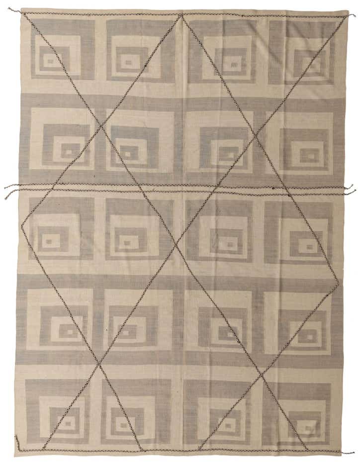 9' 6 x 12' 8 Hand Knotted Moroccan Wool Rug