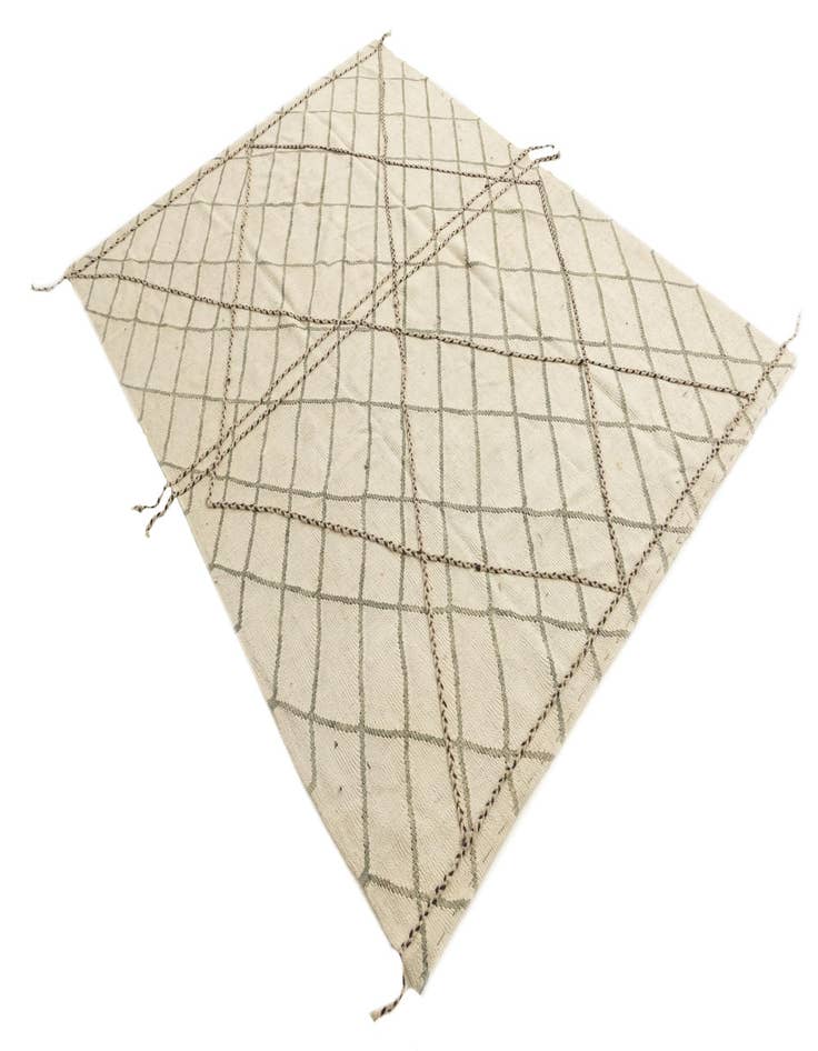 Detail image of 5' 10 x 7' 9 Hand Knotted Moroccan Wool Rug