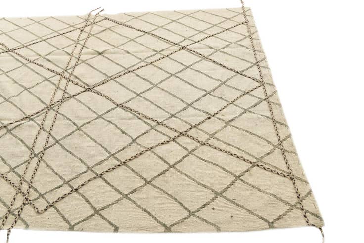 Detail image of 5' 10 x 7' 9 Hand Knotted Moroccan Wool Rug