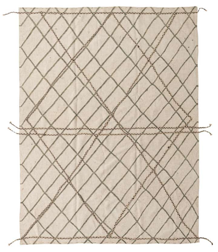 5' 10 x 7' 9 Hand Knotted Moroccan Wool Rug
