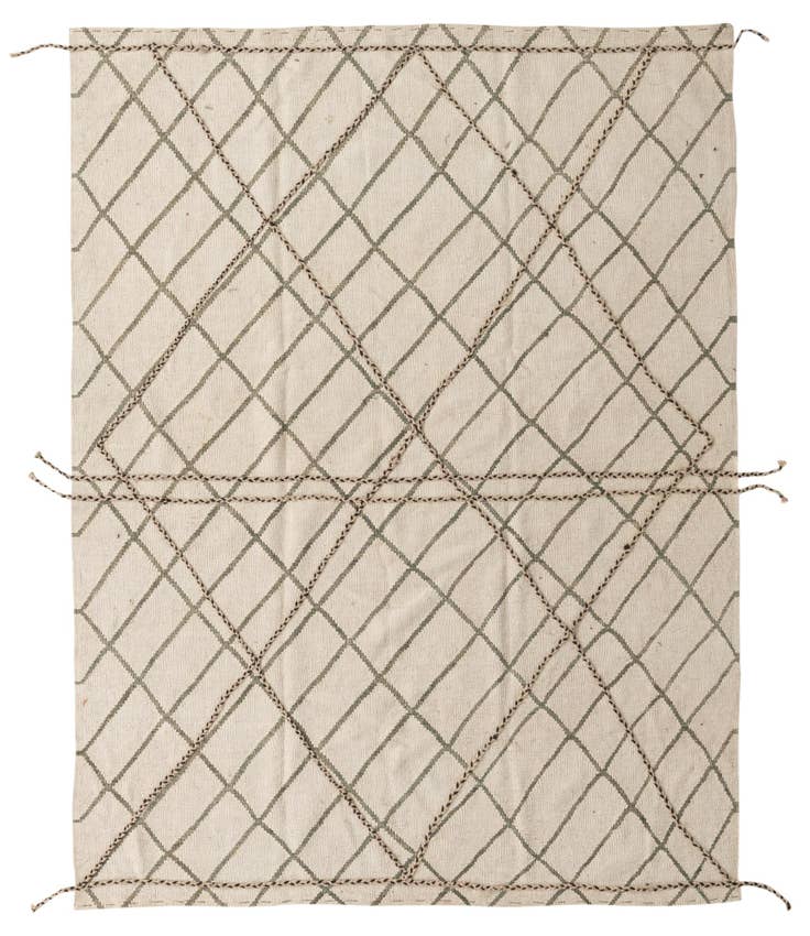 Detail image of 5' 10 x 7' 9 Hand Knotted Moroccan Wool Rug